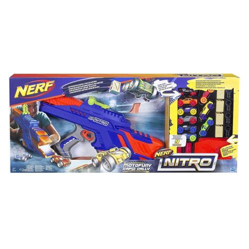 Hasbro Nerf Nitro C0787EU4 - MotoFury Rapid Rally, Fahrzeugblasterset 