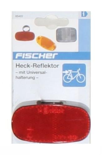 FISCHER Erwachsene Reflektor Heck Universalhalterung, rot, Universal