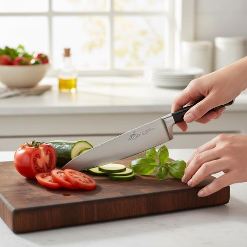 Preview: SABATIER Couteau Chef's - Kochmesser - Klingenlänge: 20 cm Edelstahl/schwarz