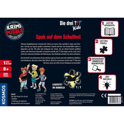 KOSMOS 697983 Krimi Puzzle Die drei ??? Kids Spuk auf dem Schulfest