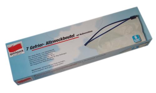 quickpack Gefrier-Allzweckbeutel mit Reißverschluss ( 7 Stück ) 6 Liter 