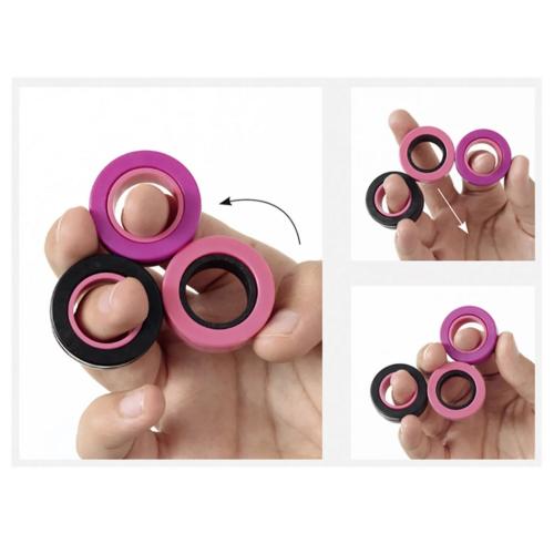 folia 33302 Magnetringe Finger Spin PINK EDITION 3 Magnetringe