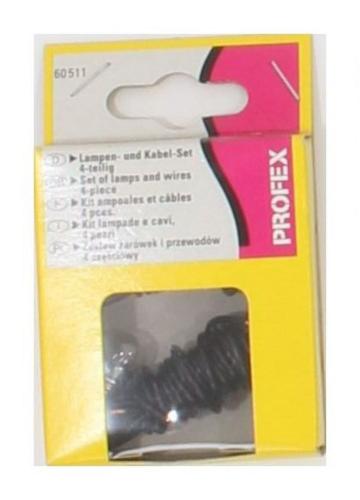 Profex 60 511 Lampen und Kabel Set 4-teilig 