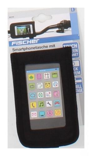 FISCHER Fahrrad Smartphonetasche Tasche, Schwarz, 7 x 11 x 22 cm 