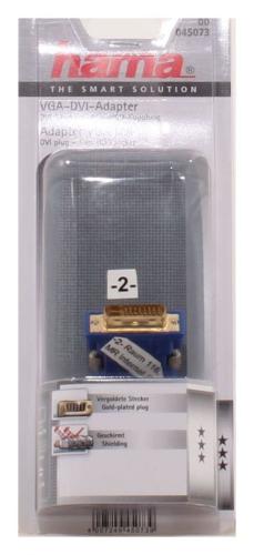 Hama VGA-DVI-Adapter, DVI-Stecker - VGA-Kupplung, vergoldet, geschirmt  