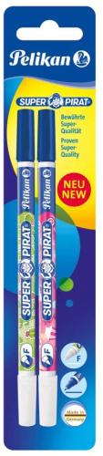 Pelikan 921742 Tintenlöscher Super Pirat Strichstärke F (Fein) 2 Stück 