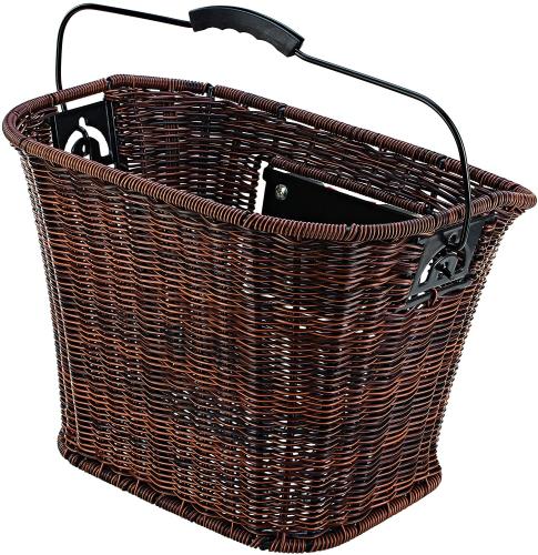 Prophete Fahrradkorb City Rattan-Optik, inkl. E-BIKE Halter, 34x26x25cm