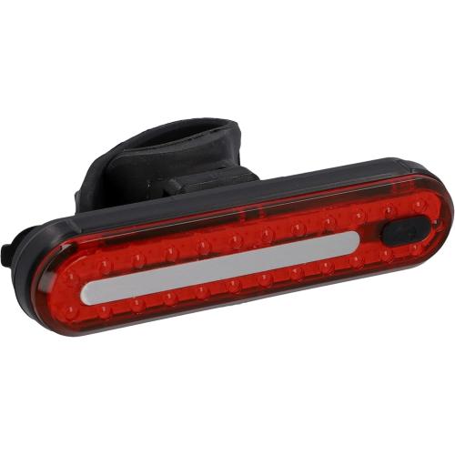 Fischer LED Akku Stableuchte, Rücklicht, Fahrradbeleuchtung, Fahrrad-Rückleuchte, aufladbar, Schutzart IPX4, schwarz 