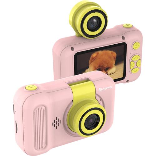 Denver KCA-1351 Kinderkamera – 40 MP, Flip-Objektiv für Selfies, Eingebaute Spiele, 2.4-Zoll IPS Display, ROSA