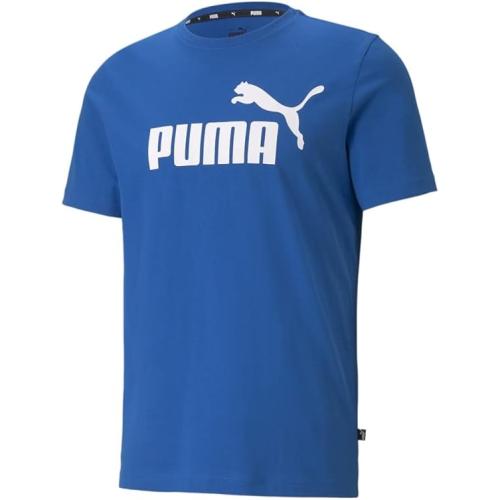 PUMA Herren T-Shirt Essentials Tee – Rundhals-Kragen Logo, Royal Blau - XXL