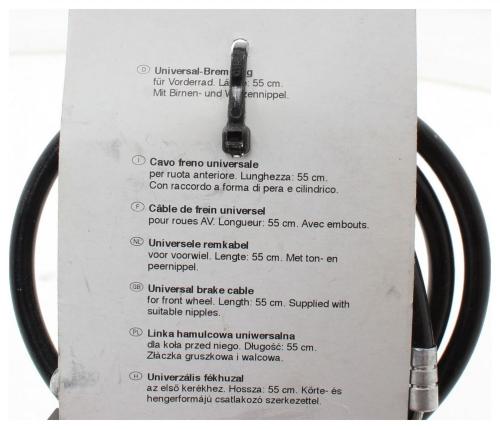 Universal-Bremzug Vorderrad, 55 cm, schwarz, L,Prophete 0011 