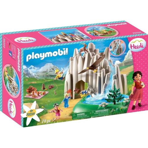 PLAYMOBIL Heidi 70254 Am Kristallsee mit Heidi, Peter und Clara, Inkl. Wasserpumpe