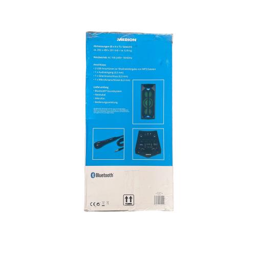 MEDION MD44040 Bluetooth Party-Soundsystem 180 Watt Schwarz