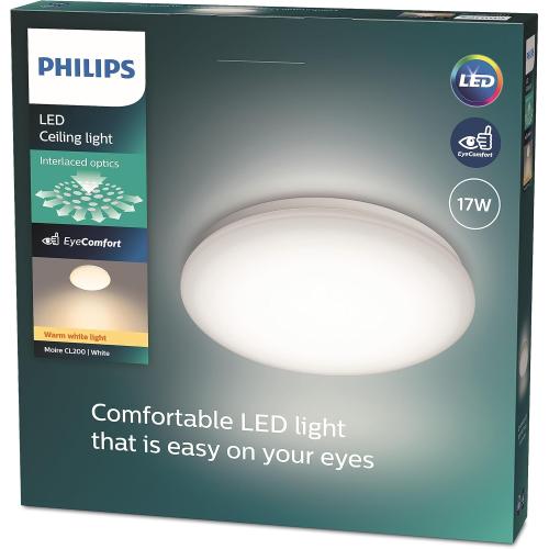 Philips LED Deckenleuchte ø320mm Moire 1700 Lumen 2700K - WARM Weiss