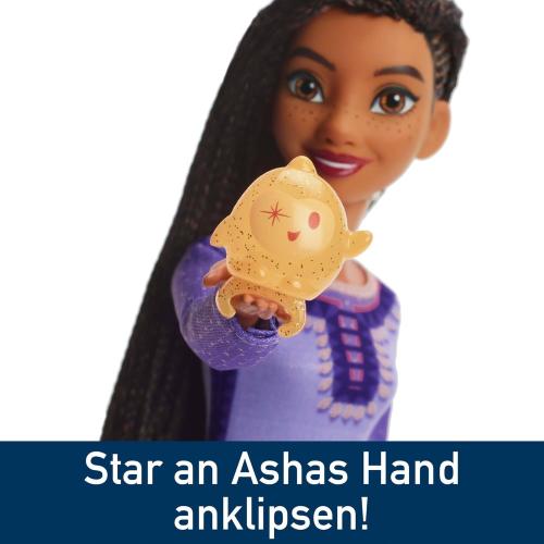 Preview: Mattel HVX68 - Disney WISH singende Asha von Rosas Modepuppe und Sternenfigur