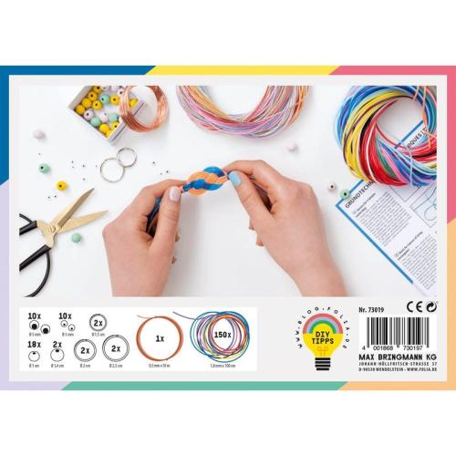 Folia Scoubidou Flechtschnüre KREATIV BOX 197 tlg.
