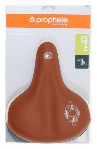 Fahrrad Touren-City-Sattel Vollschaumpolsterung Elastomer-Dmpfung Reflektor BRAUN