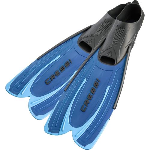 Cressi Agua - Unisex Premium Flossen Self Adjusting zum Tauchen, Apnoe, Schnorcheln und Schwimmen, Blau (Hellblau), 43/44