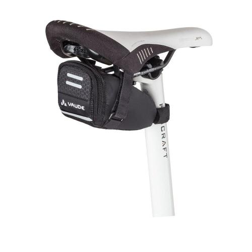 VAUDE Satteltasche für Fahrrad “Race light”, Fahrradtasche Sattel klein mit Reflektoren, Werkzeugtasche Fahrrad-Sattel mit Klettverschluss, besonders 