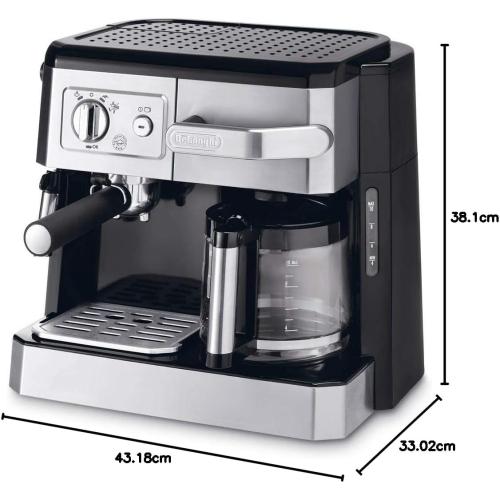 De'Longhi Kombikaffeemaschine BCO 421.S - Farbe: Edelstahl/Schwarz