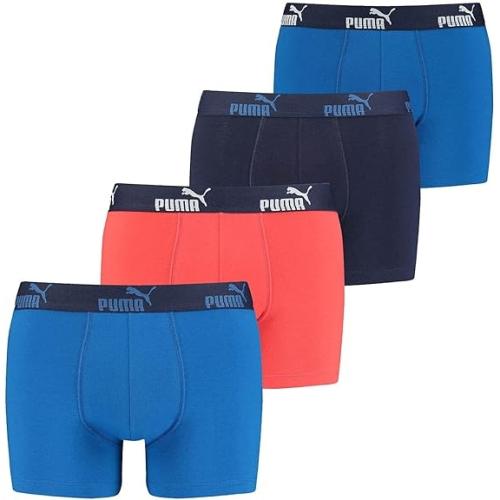 PUMA 4er Pack Boxer Boxershorts Herren Unterwäsche RED / BLUE Gr. M