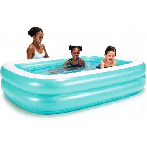 Bestway® 54005 - Planschbecken 201x150x51 cm türkis, eckig Family Pool