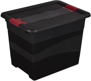 keeeper Transportbehälter mit Deckel und Schiebeverschluss, 39,5 x 29,5 x 30 cm, 24 l, Eckhart REAL