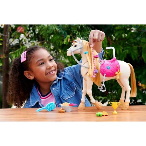 Mattel HXJ42 - Barbie bewegliches Pferd -  Pferdeabenteuer - Tanz und Show Pferd - mit Zubehör