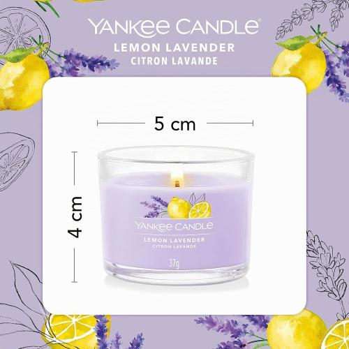 Preview: Yankee Candle Duftkerzen Geschenkset | Lemon Lavender Gefüllte Votivkerze | Sojamischung Wachsmischung | 3 Stück