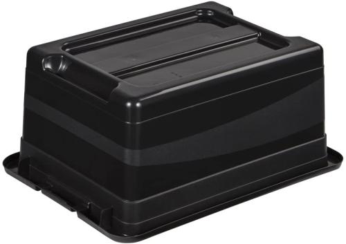 keeeper Transportbehälter mit Deckel und Schiebeverschluss, 39,5 x 29,5 x 17,5 cm, 12 l, Eckhart REAL+OTTO