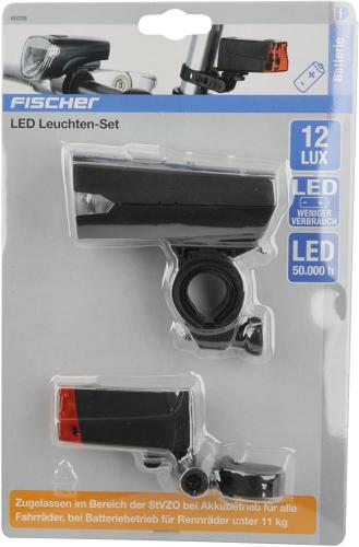 Preview: FISCHER Batterie LED-BeleuchtungsSet 12Lux oBat sw 
