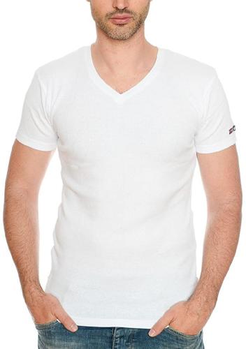Geographical Norway Herren Uni T-Shirt JUBA Kurzarm (L - Weiss)
