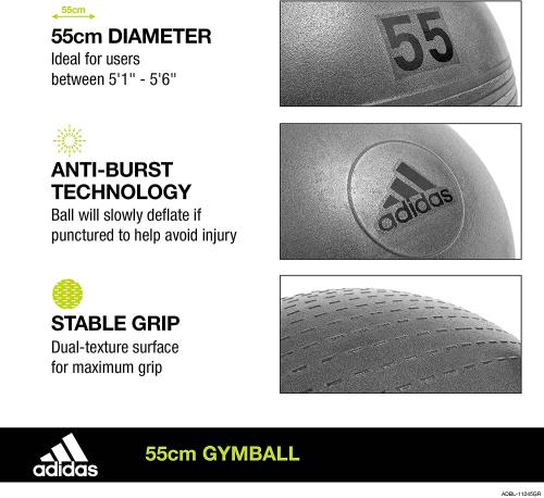 Adidas Training - Gymnastikball Grau, Ø 65 cm