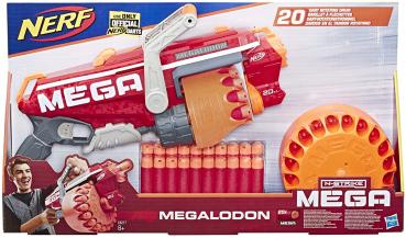Hasbro Megalodon Nerf N-Strike Mega Blaster mit 20 Nerf Mega Whistler Darts