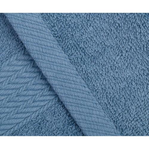 Gözze - Frottier-Set, 2 Handtücher (50 x 100 cm), 2 Duschtücher (70 x 140 cm) und 2 Gästetücher (30 x 50 cm), 100% Baumwolle, 480 g/m² - BLAU