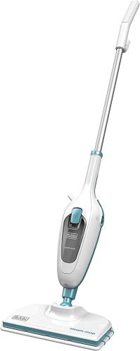 Black+Decker FSM13E1 Dampfbesen Steam Mop, Basic  Weiss