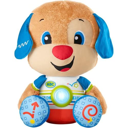 Mattel HCJ15 - Fisher-Price - Plüschfigur mit Licht und Sound, 40cm, Lernspaß Riesen-Hündchen