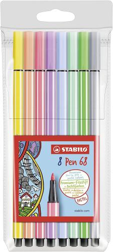 STABILO Premium-Filzstift 68 - Pastellfarben 8er Pack 