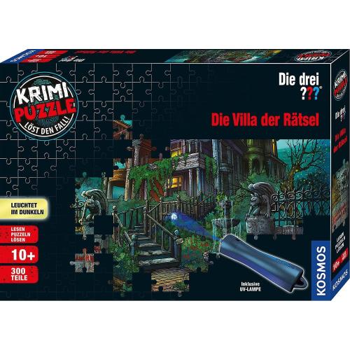 KOSMOS 697976 Krimi Puzzle Die drei ??? Die Villa der Rätsel, 300 Teile