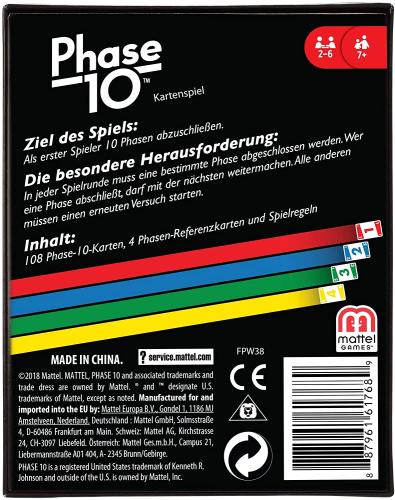 Mattel Games FPW38 - Phase 10 Kartenspiel & Gesellschaftspiel
