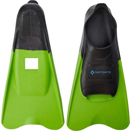 TECNOPRO, Flosse Swim Fin Base, GREEN LIME/BLACK/BLU, 3XL Gr. 44-45