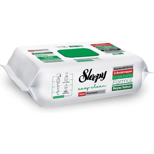 Sleepy 8933 Easy Clean Oberflächenreinigungstuch Putztücher 1 Pack 100 Blatt GRÜN Weisser Seifenzusatz