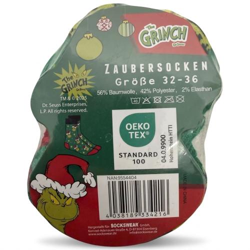 Preview: The GRINCH 1 Paar Kinder Zaubersocken Grün 32-36