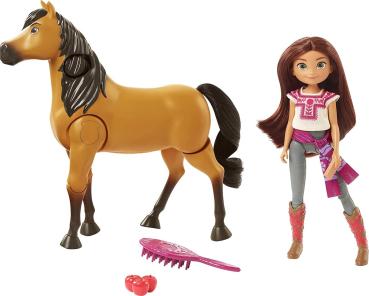 Spirit GXF95 - Reitabenteuer Set mit Lucky Puppe (17,78 cm) & Pferd Spirit (20,32 cm), Spielzeug ab 3 Jahren