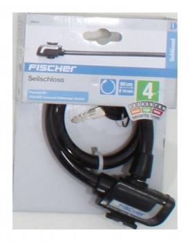 Fischer Seilschloss, Lnge 60cm, Durchmesser 14mm, Farbe: Schwarz 