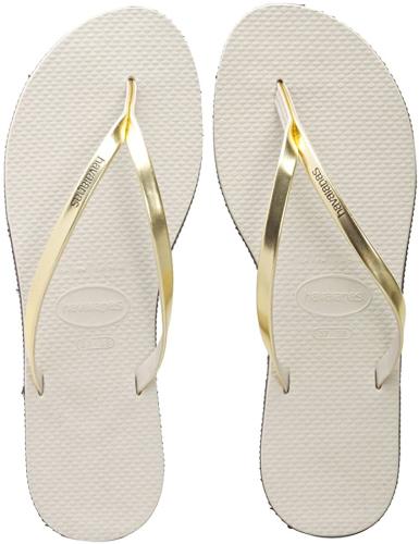 Havaianas Damen You Metallic Zehentrenner, Beige (Sand Grey/Light Golden), 35/36 EU