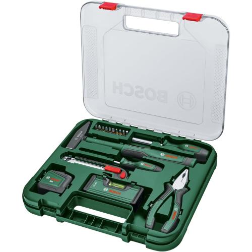 Bosch Universal Werkzeug-Set, 17-teilig (vielseitiger Werkzeugkoffer, bestückt, hochwertig, ergonomisch, ideal für Reparaturen im Haus)