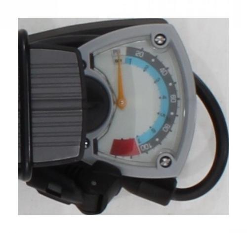 Fischer Luftpumpe Standpumpe Fahrradpumpe Fupumpe mit Manometer inkl. Adapter 