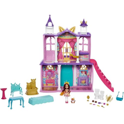 Enchantimals HCG59 - Royals Ballzauber Schloss (ca. 66 cm groß), 19 Teile, mit Felicity Fox & Flick Tierfigur, Spielzeug ab 4 Jahre