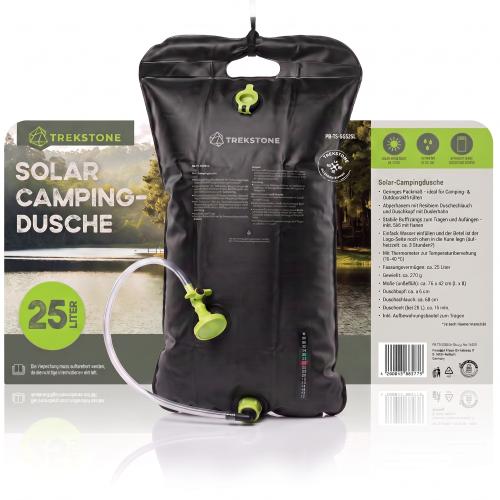 Trekstone SOLAR-CAMPINGDUSCHE Schwarz 25 L - Maße: ca. 75 x 42 cm (L x B )